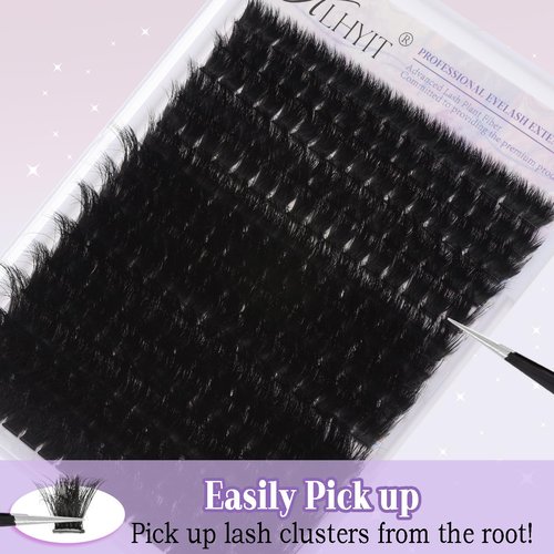 200D Lash Clusters 12-20mm Cluster Eyelash Extensions Thick Volume Eyelash Clusters 224pcs Mink False Eyelashes Clusters Soft Wispy Individual Lashes DIY Lash Extension, by KLHYIT