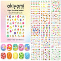 15 Sheets of Nail Stickers for Kids - 735 Cute Nail Stickers - Nail Decals for Girls - Flower, Bunny, Unicorn, Bear, Fruits | Glow in The Dark