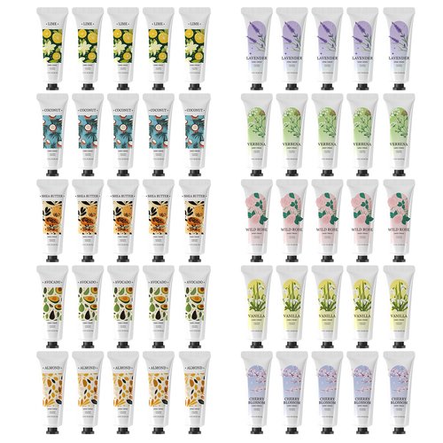 BODY & EARTH Hand Cream Bulk 50 Pack Small Gifts for Women Hand Lotion Travel Size Mini Lotion Creams & Lotions Set Mother's Day Gift Bridesmaid Gifts