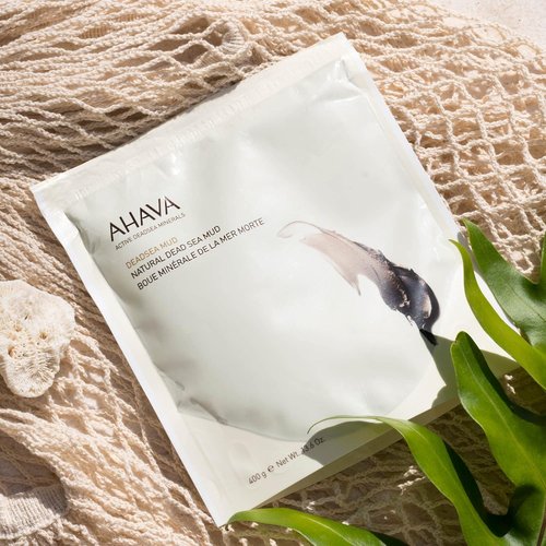 AHAVA Natural Dead Sea Mud for Body - Purify & Soften Skin with Mineral-Rich Formula | 13.6 Oz