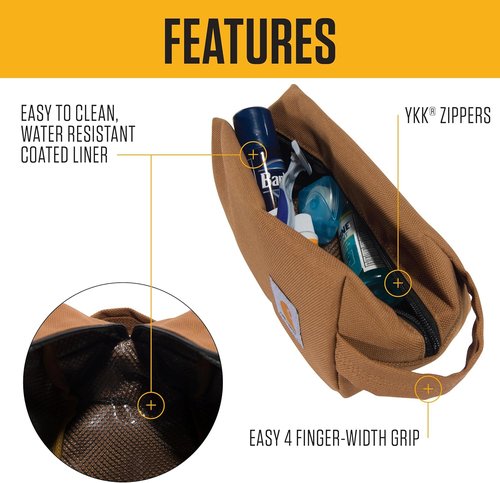 Carhartt Travel Kit - Durable Water-Resistant Toiletry Bag for Organizing Essentials