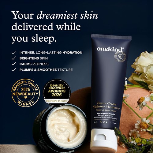 Onekind Night Moisturizer - Hydrating Dream Cream for Anti-Aging with Squalane & Rosehip | 1.7 oz