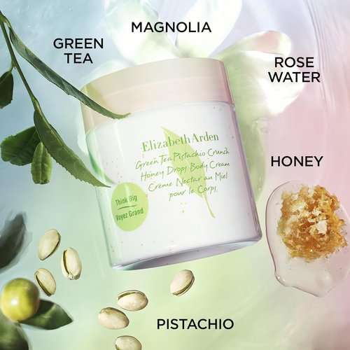 Elizabeth Arden Green Tea Pistachio Crunch Body Cream - Moisturizing Formula for Dry Skin, 16.9 oz