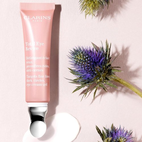 Clarins Total Eye Revive - Anti-Aging Cream-Gel Eye Treatment | Smooths Fine Lines & Reduces Dark Circles | 0.5 Oz