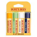 Burt's Bees Natural Moisturizing Lip Balm Multipack - Original Beeswax, Cucumber Mint, Coconut & Pear, Vanilla Bean - 4 Tubes