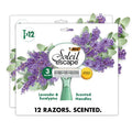 BIC Soleil 3 Escape Women's Disposable 3 Blade Razors, Lavender & Eucalyptus Scented Handles with Soothing Moisture Strip, 12-Pack