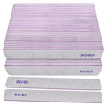 80/80 Grit Nail Files (50 Pack), Heavy Coarse Emery Boards for Acrylic Nails and Gel Nails, 80 Grits Double Sided Nail File Emory Professional Nail Filer Reusable Washable Manicure Square Gray