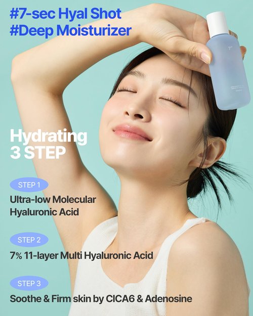 O'EARTH Triple Layer HyaluronCica 7sec Serum In Ampoule - Ultra-Hydrating, Soothing, Non-Sticky Formula for Deep Skin Nourishment and Firmness, 3.6 fl.oz.