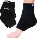 ZenToes Moisturizing Socks - Cracked Heel Treatment with Vitamin E & Jojoba Oil | Cotton Black, Regular Size