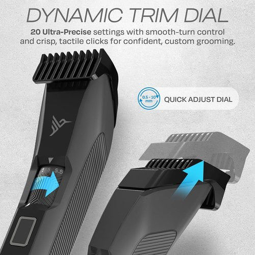 HUMMINGBIRD MK14 BeardMaster - Premium Cordless Beard Trimmer with 20 Length Settings & LED Display