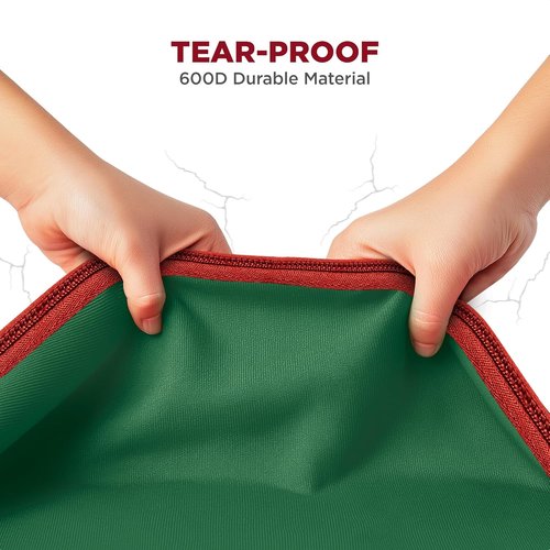 Premium Christmas Light Storage Bag - Heavy-Duty 600D Tear-Proof Material | Stores Up to 375 Ft of Mini Lights - Green
