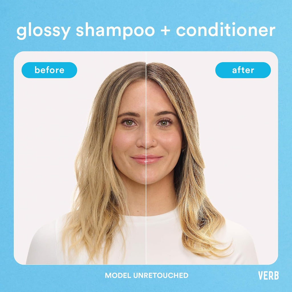 VERB Glossy Conditioner - Conditions, Detangles & Adds High Shine for Thick to Coarse Hair | Vegan & Sulfate-Free