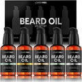 Deluxe Beard Oil for Men - Natural Grooming Kit with Argan & Jojoba Oil | Sandalwood, Tobacco Vanilla & Cedar Pine Scents