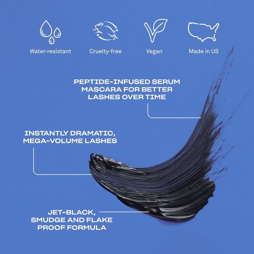 Babe Lash Mascara - Smudge-Proof, Long-Lasting Formula for Buildable Volume | Dramatic Black
