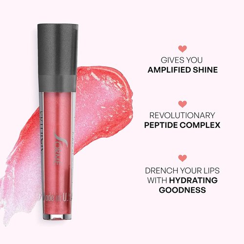 Sorme' Lip Thick Plumping Gloss - Bloom Shade for Fuller, Hydrated Lips | Long-Lasting Shine
