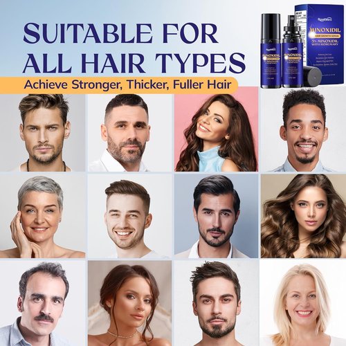 5% Minoxidil Hair Growth Serum - Extra Strength Treatment for Men & Women | 2-Pack, 60ML Each
