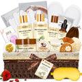 Jorceray 22PCS Valentines Day Spa Gift Baskets for Women, Luxury Bath and Body Gift Basket Set for Women Coconut Vanilla Spa Kit Relaxing Spa Self Care Gift for Her Wife Lover Mom Sister Friend