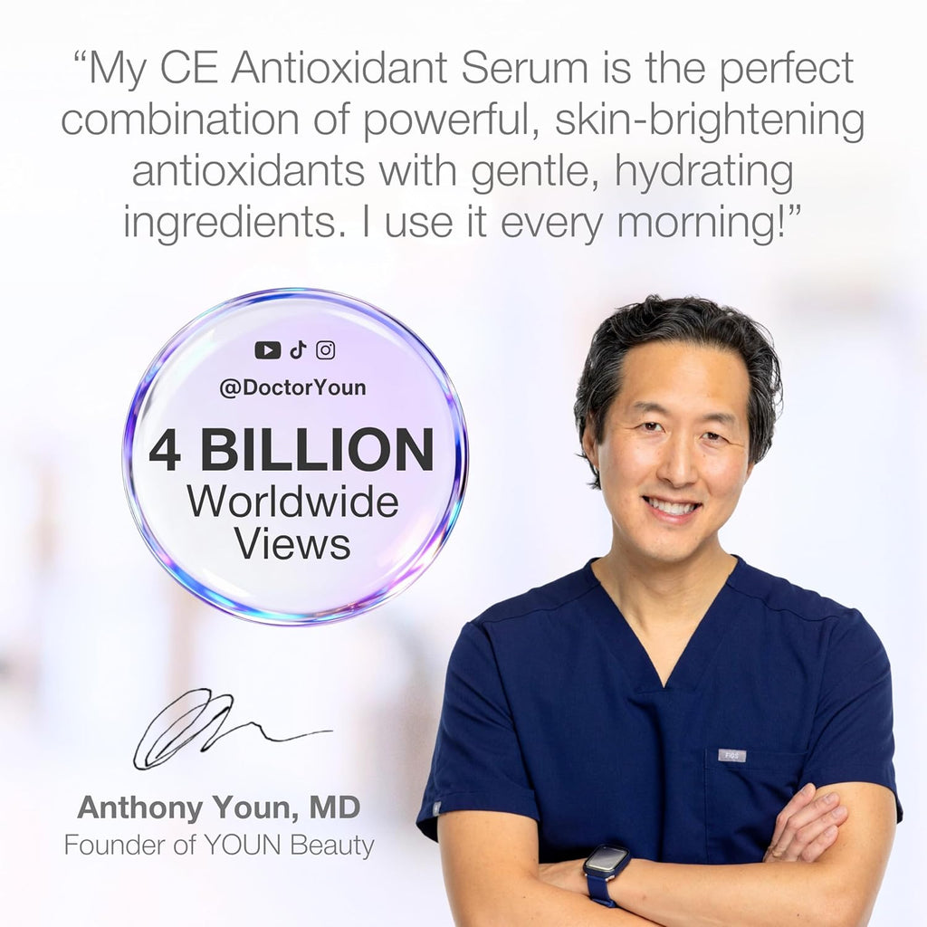 YOUN Beauty 20% Vitamin C Face Serum - Hydrating Formula with Hyaluronic Acid & Vitamin E | 60 ml