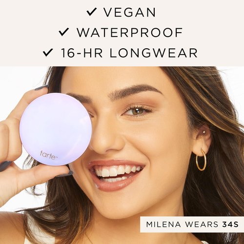 tarte face tape pressed powder – Medium-Coverage Waterproof Powder, Hyaluronic Acid & Peptides to Smooth & Set Makeup, Lightweight, Vegan & Cruelty-Free, full size, 29N light medium neutral