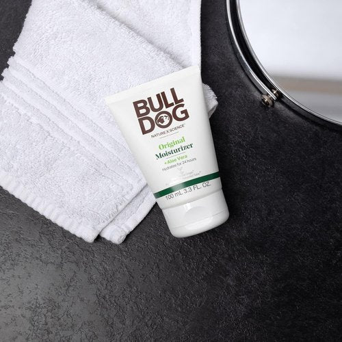 BULLDOG Men's Skincare Kit - Original Full Face Set with Moisturizer, Face Wash & Scrub