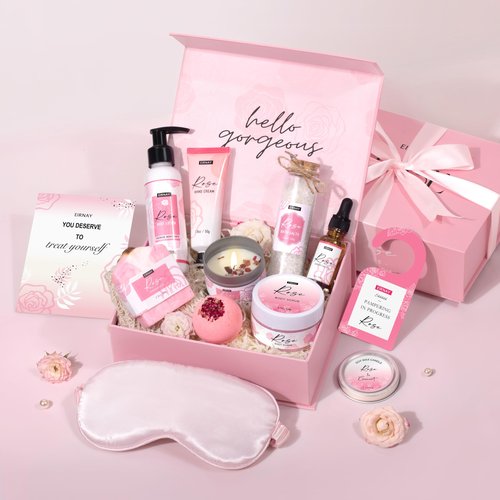 EIRNAY Gifts for Women Birthday Gift Baskets Home Spa Relaxing Self Care Gift for Woman Mom Her Sister Wife Auntie Care Package Thank You Gift Bridal Shower for Women Friendship Ideas