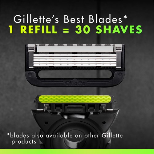 GilletteLabs with Exfoliating Bar by Gillette Razor for Men - 1 Handle, 4 Razor Blade Refills, Includes Premium Magnetic Stand