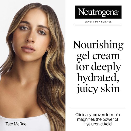 Neutrogena Hydro Boost Gel Cream - 48 Hr Hydration Face Moisturizer with Hyaluronic Acid | Fragrance-Free, 1.7 oz & Trial Size Cleanser, 0.5 fl oz