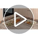Halloween Ghost Kitchen Rugs Set of 2 - Seasonal Kitchen Floor Mats, 17x29 & 17x47 Inches