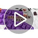Halloween Silicone Candy & Chocolate Molds 3D Skull Pumpkin Bat 18-Cavity - Webake Halloween