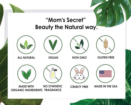 Mom's Secret 100% Natural Liquid Foundation - Organic, Vegan, Aloe-Based, Gluten-Free | 1 Fl Oz (Cocoa)
