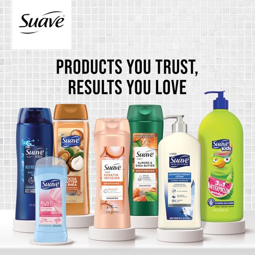 Suave Body Wash Variety 2-Pack, Ocean Breeze + White Tea & Lavender – Gentle Body Washes with Fresh Blend Oil Essence, 18 Oz Ea