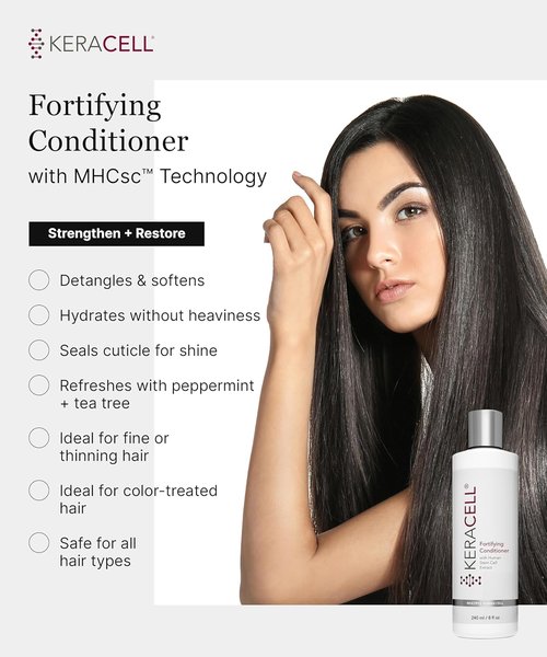 Skiennix Fortifying Conditioner - Deep Conditioning Treatment with Human Stem Cell Extract - Strengthens, Detangles & Adds Shine for Thinning Hair - 8 oz