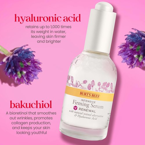 Burt's Bees Renewal Firming Serum - Natural Retinol Alternative & Hyaluronic Acid | 1 fl. oz.