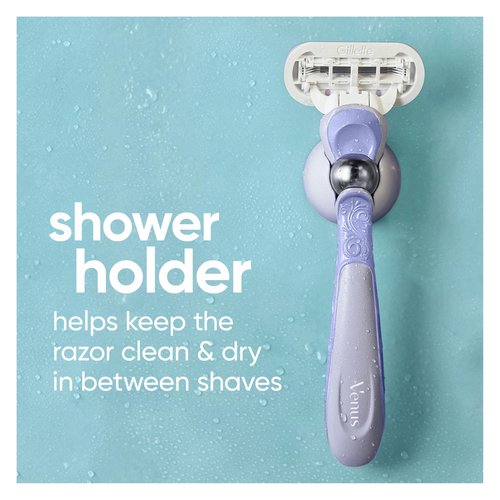 Gillette Venus Deluxe Smooth Swirl Women's Razor Handle + 4 Blade Refills, Flexible Handle and Pivoting Head