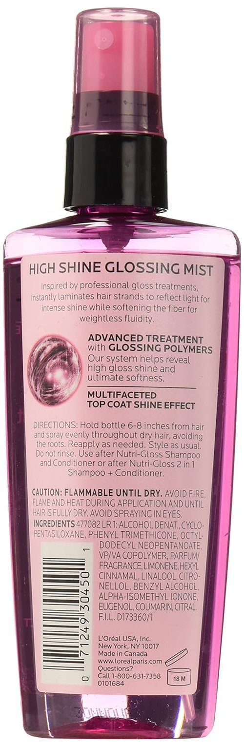 L'Oréal Paris Advanced Haircare Nutrigloss Glossing Mist - High Shine Formula, 3.4 fl. oz.