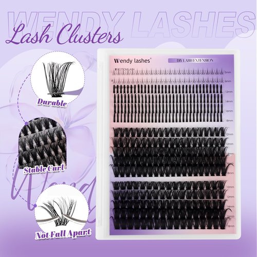 DIY Lash Clusters with Spikes Bottom Eyelash Clusters Spike Manga Individual Lashes Clusters Natural Look Eyelash Clusters Bottom Lashes Wispy Cluster Eyelash Extensions(80+100,12-18mm,0.07D)