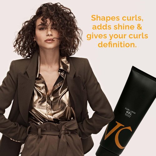 VICIOUS CURL Lock Gel - Flake-Free Curl Defining Gel for Wavy & Curly Hair | Medium-Strong Hold, 6 Fl Oz