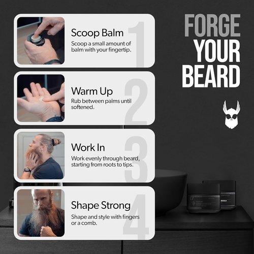 Beard Struggle Warrior’s Beard Balm - Non-Greasy, Low-Hold Formula with Luxurious Cologne-Grade Fragrance | 50g