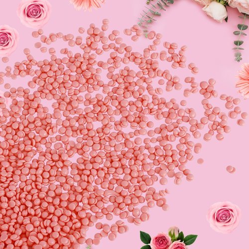 4.8lb Bulk Hard Wax Beads, Waxing Bead for Brazilian, Bikini, Body, Face, Legs, Back, Coarse Hair Removal, Scented Stripless Wax beans, Professional Salons Wax Bead Refill, 20 Wooden Sticks