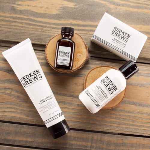 Redken Brews Men's Cleanse Bar & After Shave Balm Bundle - Refreshing Grooming Essentials