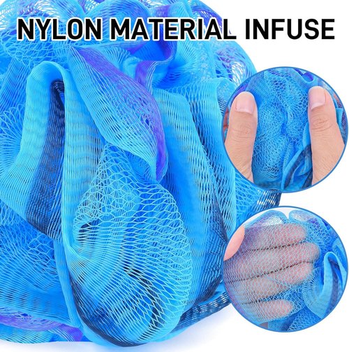 20 Pack Mini Shower Loofah Bath Sponge 20G, Soft Travel Size Nylon Mesh Puff for Body Wash, Loofah Shower Exfoliating Scrubber Pouf for Women and Men, Full Cleanse, Beauty Bathing Accessories
