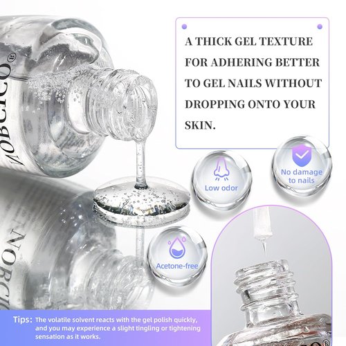Skiennix Gel Nail Polish Remover - Low-Odor, Acetone-Free Formula for Quick 3-5 Minute Removal | 15ml