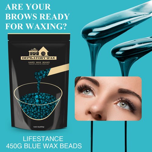 Lifestance Hard Wax Beads, 1lb, Jasmine, Sensitive Skin, for Face, Body, Legs, Brazilian Bikini Wax, Pearl Beads for Wax Warmers