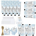 50 Sets Blue Flower Baby Shower Hand Cream Set, Hand Cream Favors for Guests Bridal Wedding Baby Shower Gift Bulk Travel Size Gifts with Thank You Card & Organza Bags(blue flower)