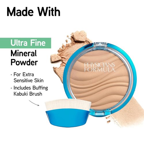 Physicians Formula Mineral Wear Pressed Powder - Talc-Free Full Coverage for Sensitive Skin | Translucent