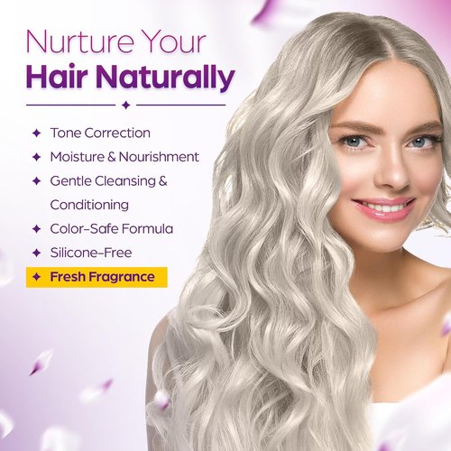 Herbishh Purple Shampoo - Deep Cleansing for Blonde Hair | Eliminates Yellow & Brassy Undertones - 16.9 fl. Oz