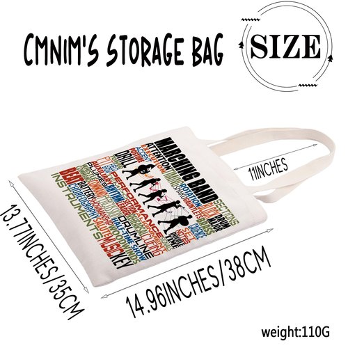 CMNIM Marching Band Gifts Makeup Bag Band Mom Gifts Band Instructor Gift for Music Teacher Musician Performance Gift (Marching Band TB)