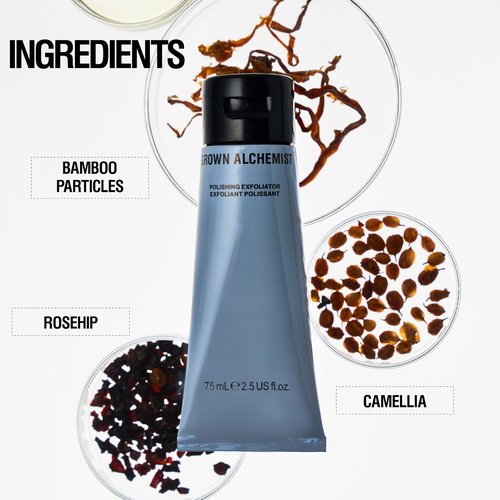 Grown Alchemist Facial Cleanser Set: Polishing Exfoliator (75ml) + Gentle Gel Cleanser (200ml)