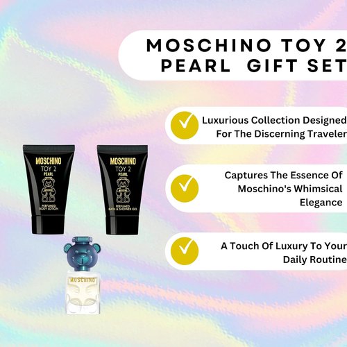 Moschino Toy 2 Pearl Perfume Gift Set - Mini Splash Trio (0.17 Fl Oz) for Women
