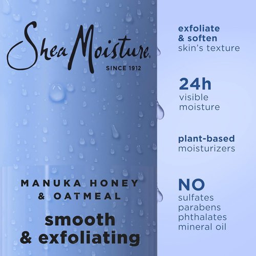 SheaMoisture Manuka Honey Oatmeal Body Wash - Smooth & Exfoliating for Healthy, Glowing Skin | 18 oz